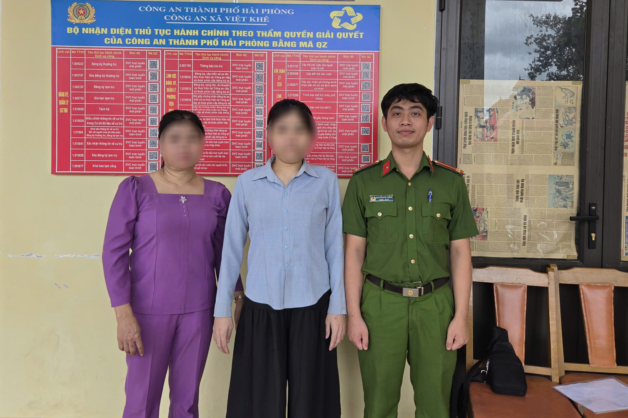 Công an xã Việt Khê hỗ trợ đưa công dân bị lạc 16 năm tại Trung Quốc trở về gia đình